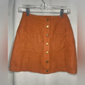 Shein Orange Mini Skirt Extra Small